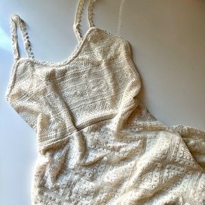 [SOLD] Boho Asymmetrical Lace Maxi Dress